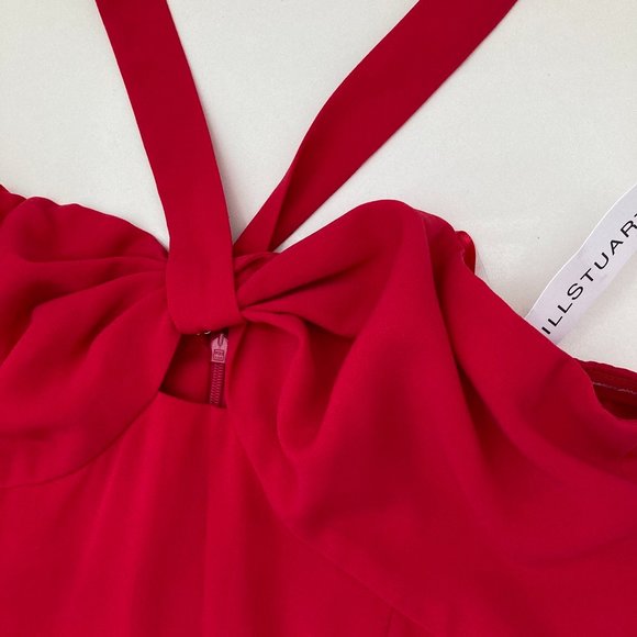 JILL JILL STUART TWIST NECK HIGH-LOW HALTER DRESS - Picture 9 of 9